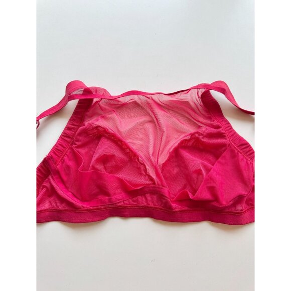 COSABELLA Kiera Mystic Red Sheer Mesh Lace High Neck Bralette Bra, Size M - Picture 9 of 12